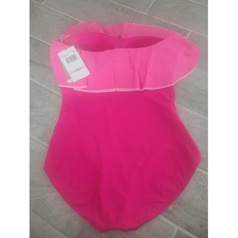 Coco Reef Agate One Piece Swimsuit Rosewood Pink Ruffle 16/40 D NEW - Picture 3 of 9